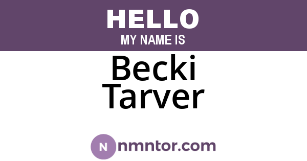 Becki Tarver