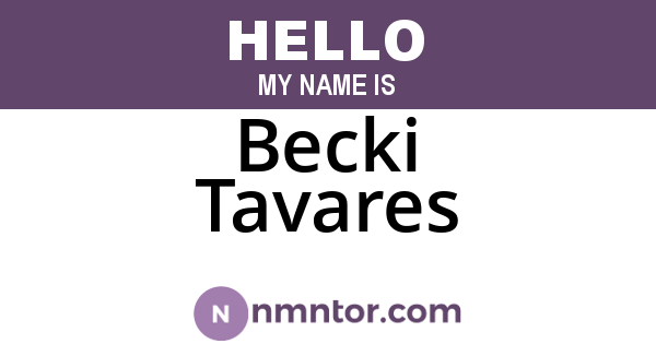 Becki Tavares