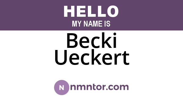 Becki Ueckert