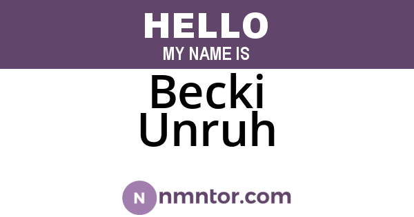 Becki Unruh