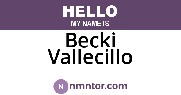 Becki Vallecillo
