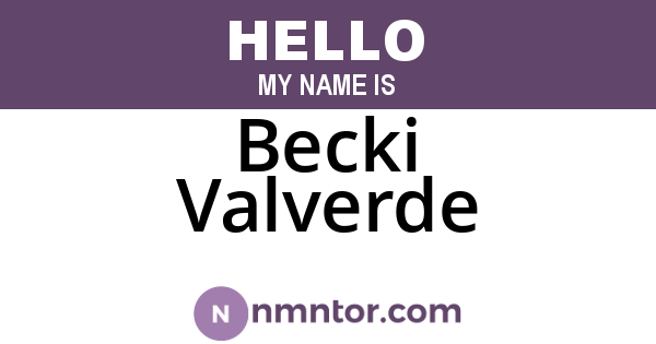 Becki Valverde