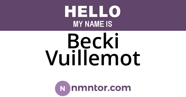 Becki Vuillemot