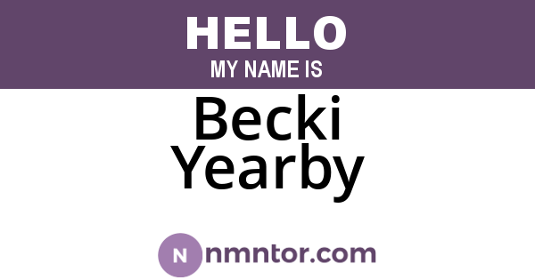 Becki Yearby