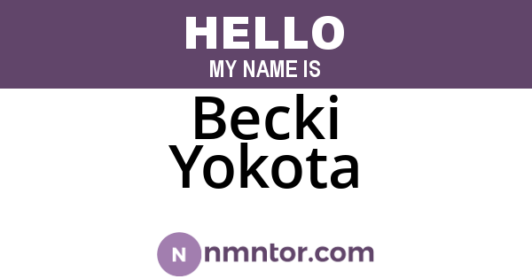 Becki Yokota
