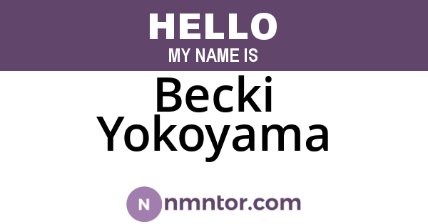 Becki Yokoyama