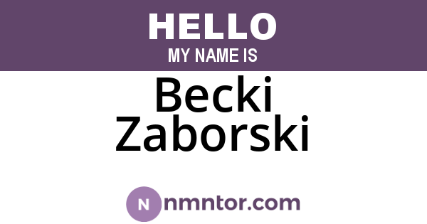Becki Zaborski