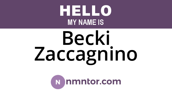 Becki Zaccagnino