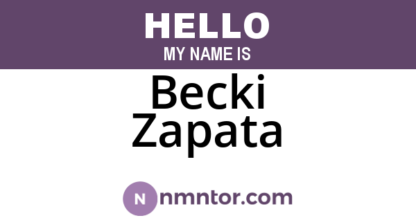 Becki Zapata