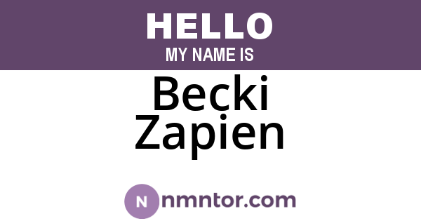 Becki Zapien