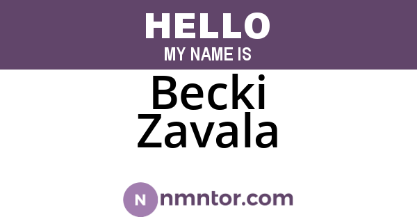 Becki Zavala