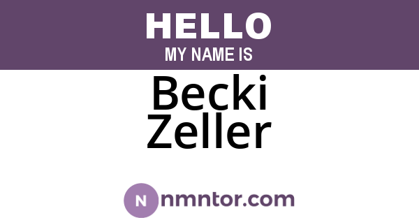 Becki Zeller