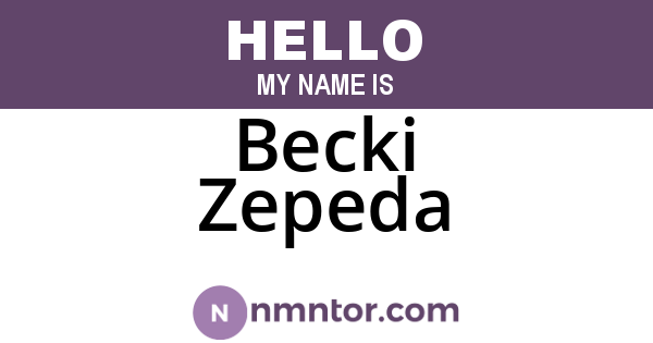 Becki Zepeda