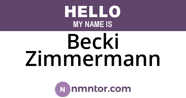 Becki Zimmermann