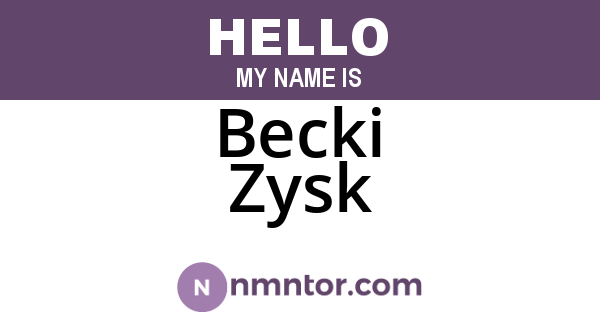 Becki Zysk