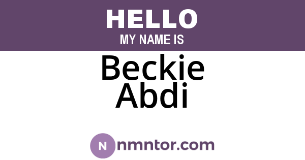 Beckie Abdi