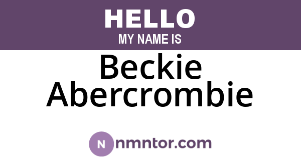 Beckie Abercrombie