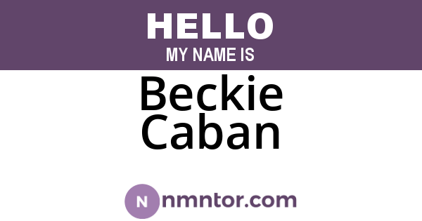 Beckie Caban