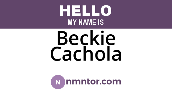 Beckie Cachola