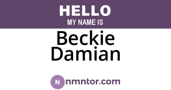 Beckie Damian