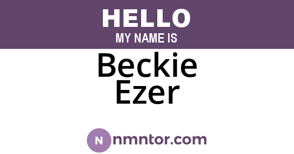 Beckie Ezer