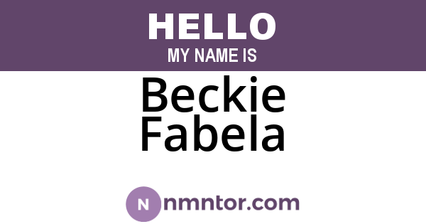 Beckie Fabela