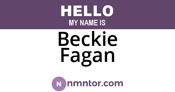 Beckie Fagan