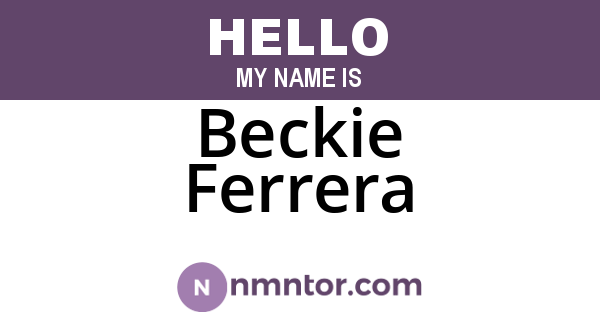 Beckie Ferrera