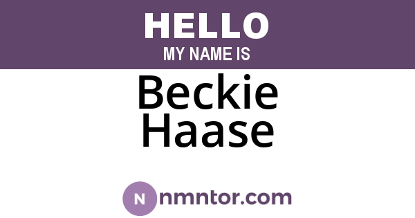 Beckie Haase