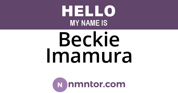 Beckie Imamura