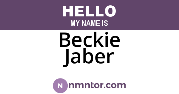 Beckie Jaber