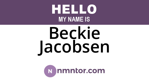 Beckie Jacobsen