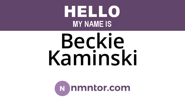 Beckie Kaminski