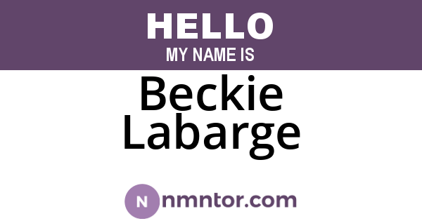 Beckie Labarge