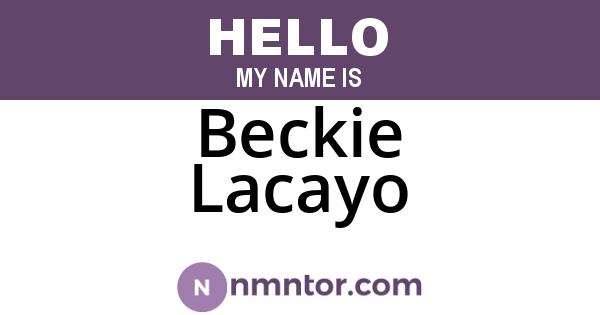 Beckie Lacayo
