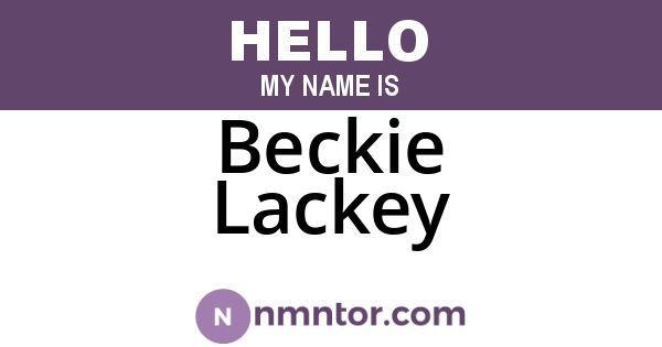 Beckie Lackey