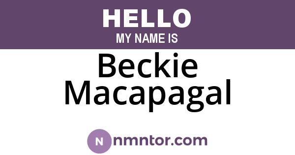 Beckie Macapagal