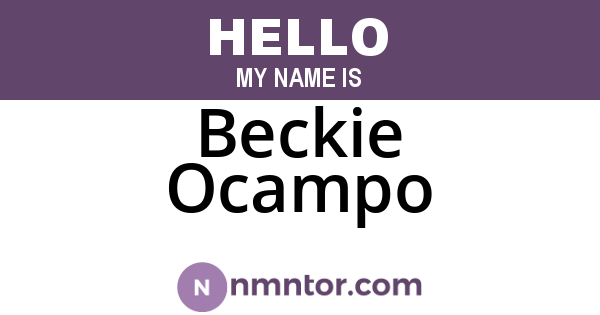 Beckie Ocampo