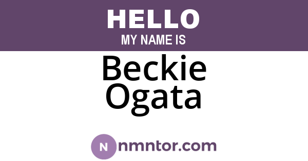Beckie Ogata