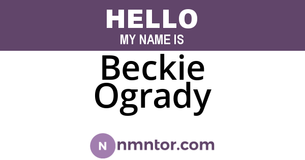 Beckie Ogrady