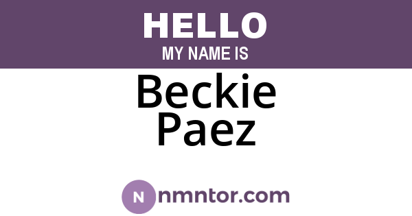 Beckie Paez
