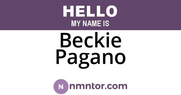 Beckie Pagano