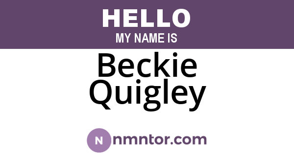 Beckie Quigley