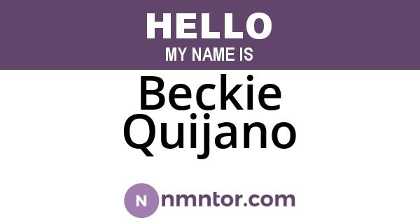 Beckie Quijano