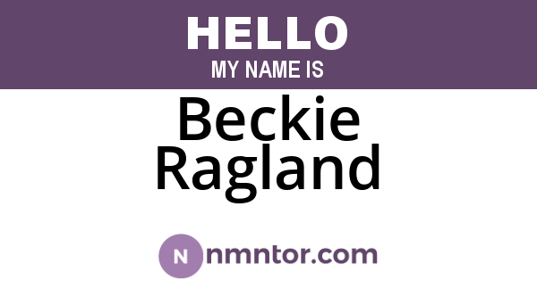 Beckie Ragland