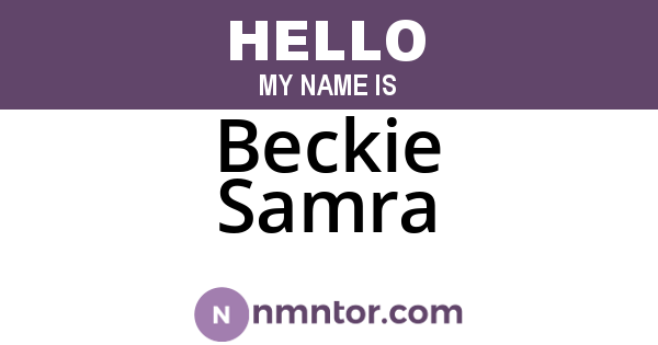 Beckie Samra