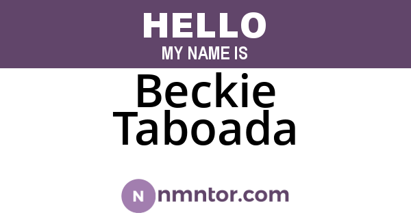 Beckie Taboada