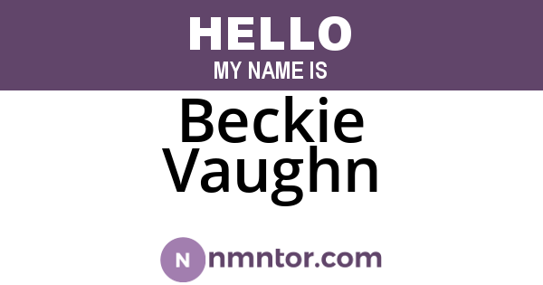 Beckie Vaughn