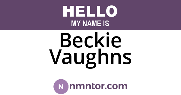 Beckie Vaughns