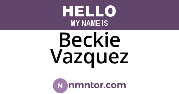Beckie Vazquez
